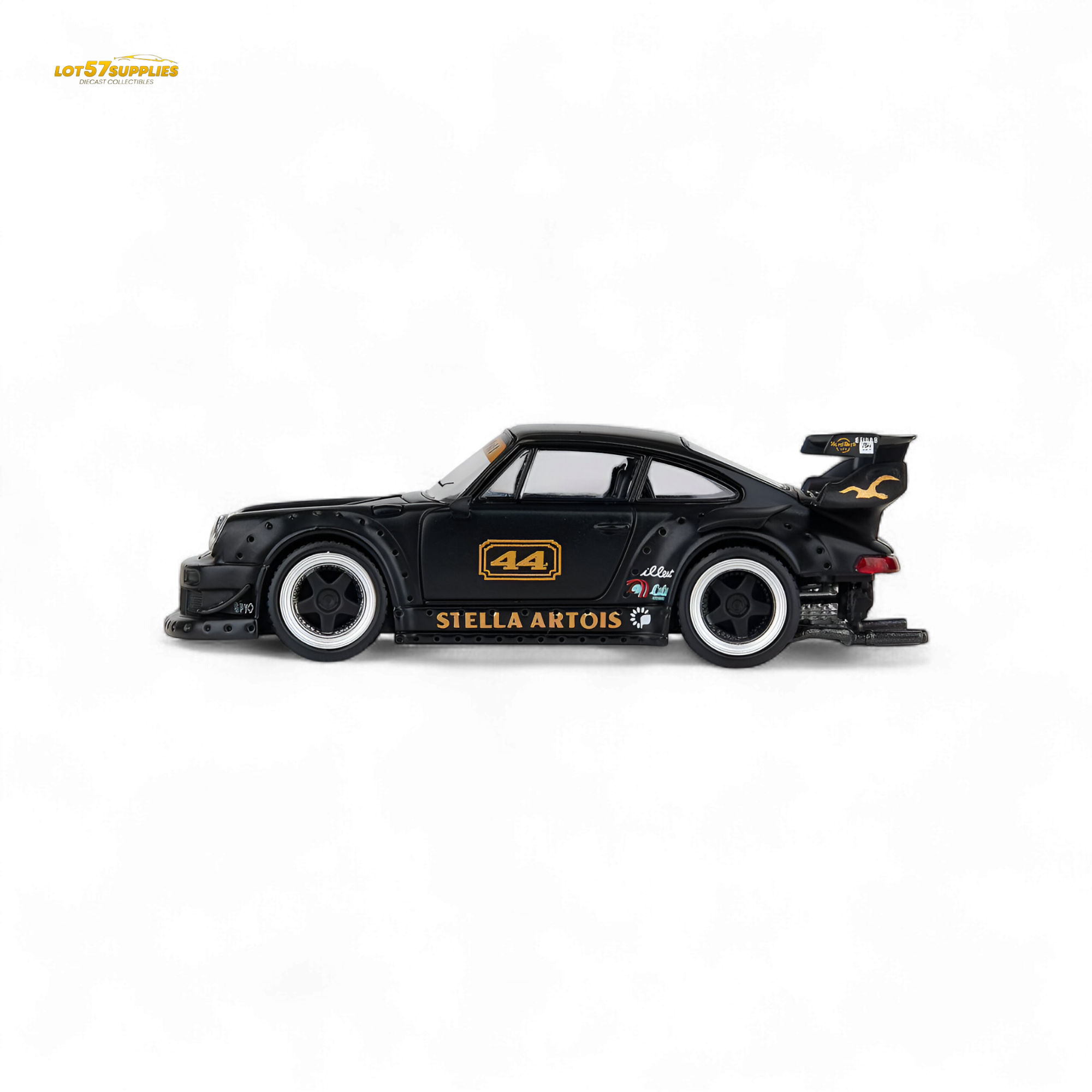 (Pre-Order) Model Model Porsche RWB 993 - Stella Artois #44 Matte Black 1:64