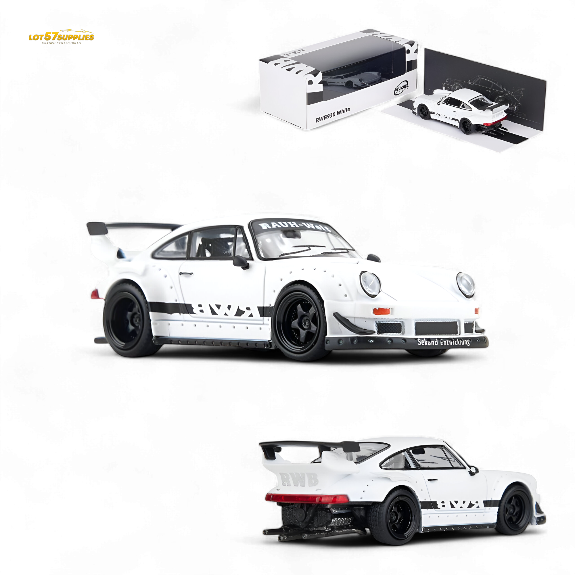 (Pre-Order) Model Model RWB 993 - White Sekund Entwicklung 1:64