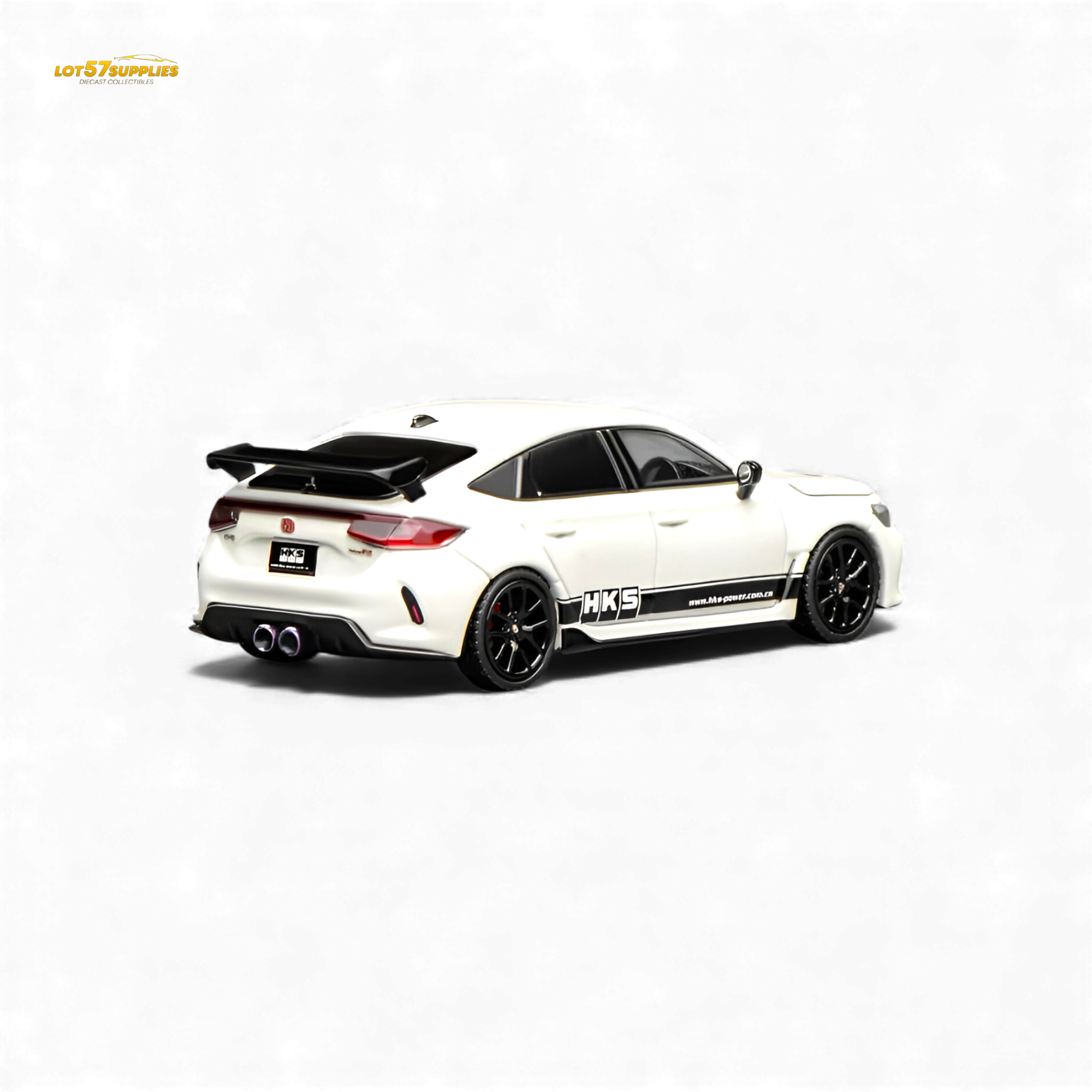 (Pre-Order) Motorhelix Civic Type R FL5 - HKS White 1:64