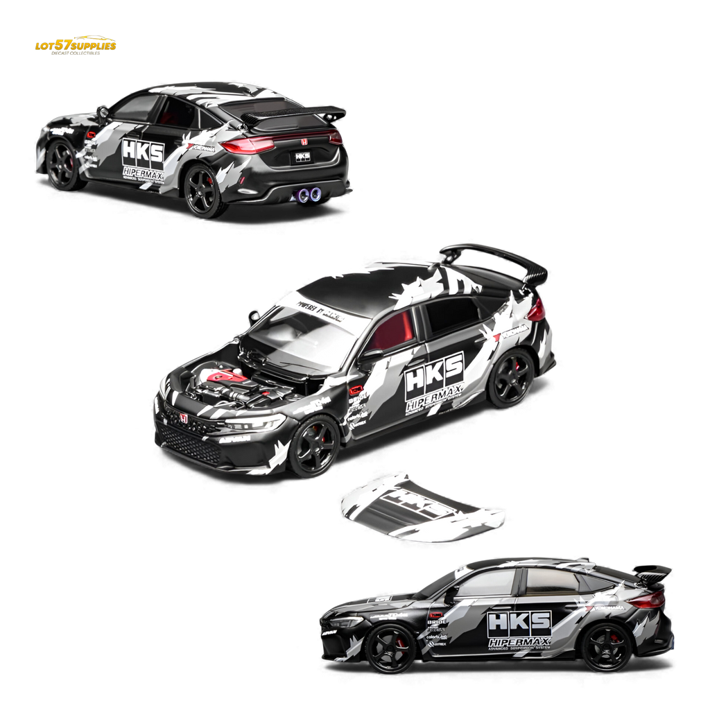 (Pre-Order) Motorhelix Civic Type R (FL5) - Black HKS 1:64