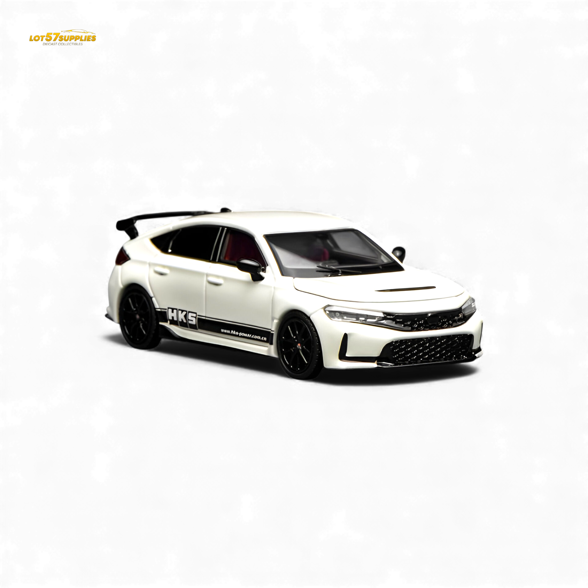 (Pre-Order) Motorhelix Civic Type R FL5 - HKS White 1:64