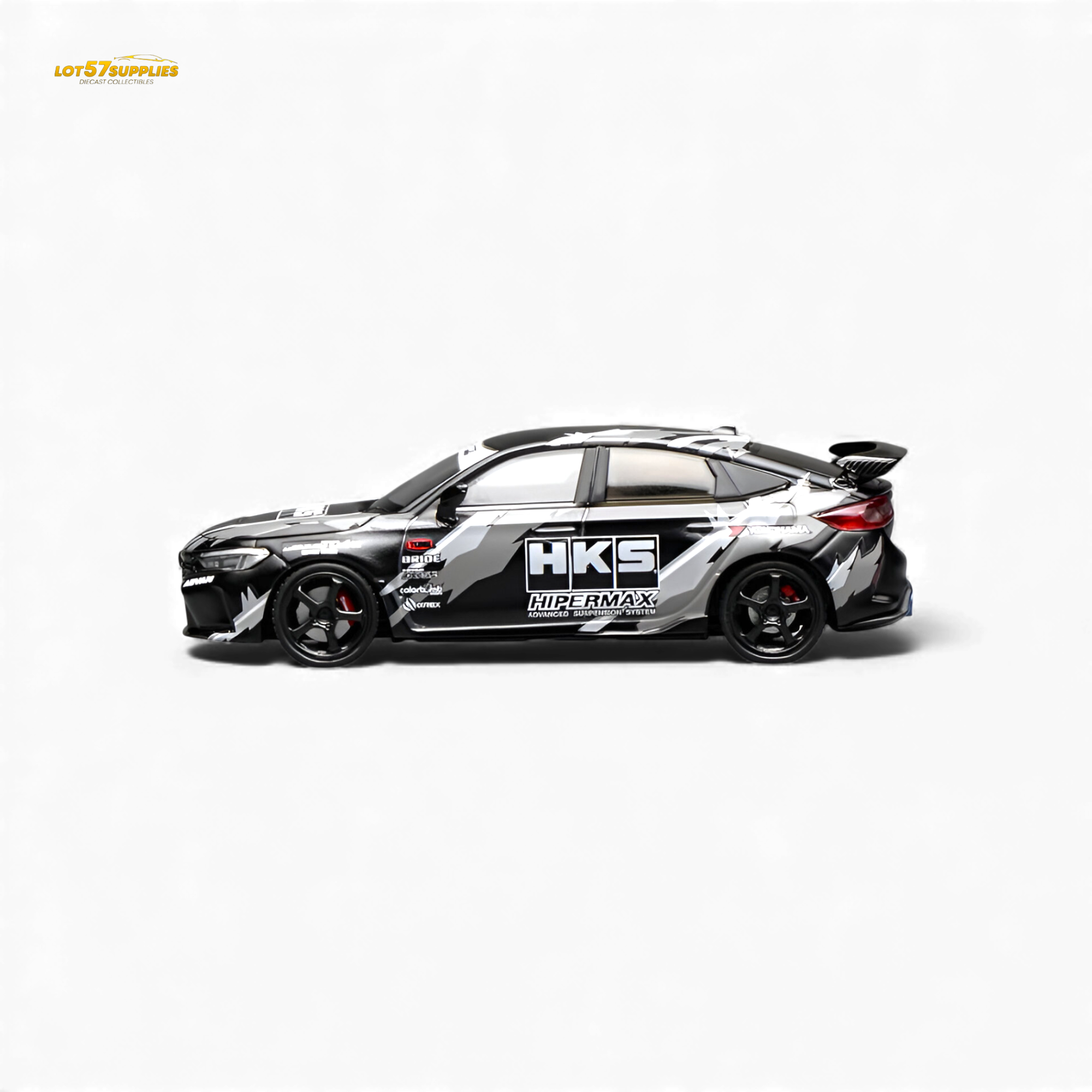 (Pre-Order) Motorhelix Civic Type R (FL5) - Black HKS 1:64