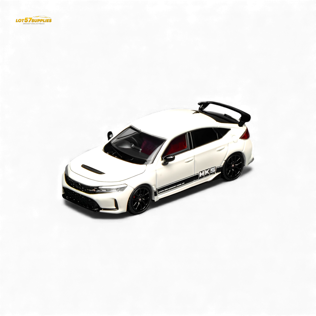 (Pre-Order) Motorhelix Civic Type R FL5 - HKS White 1:64