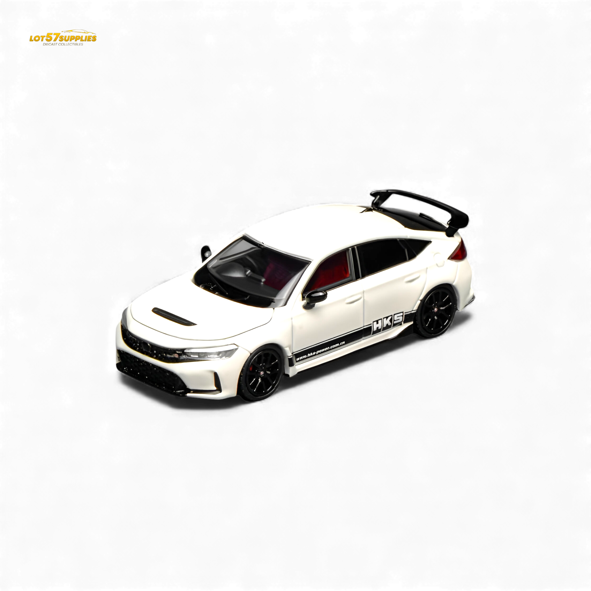 (Pre-Order) Motorhelix Civic Type R FL5 - HKS White 1:64