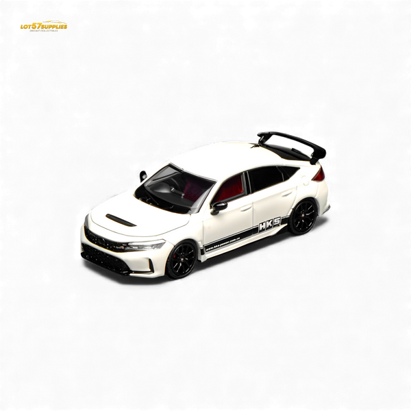 (Pre-Order) Motorhelix Civic Type R FL5 - HKS White 1:64
