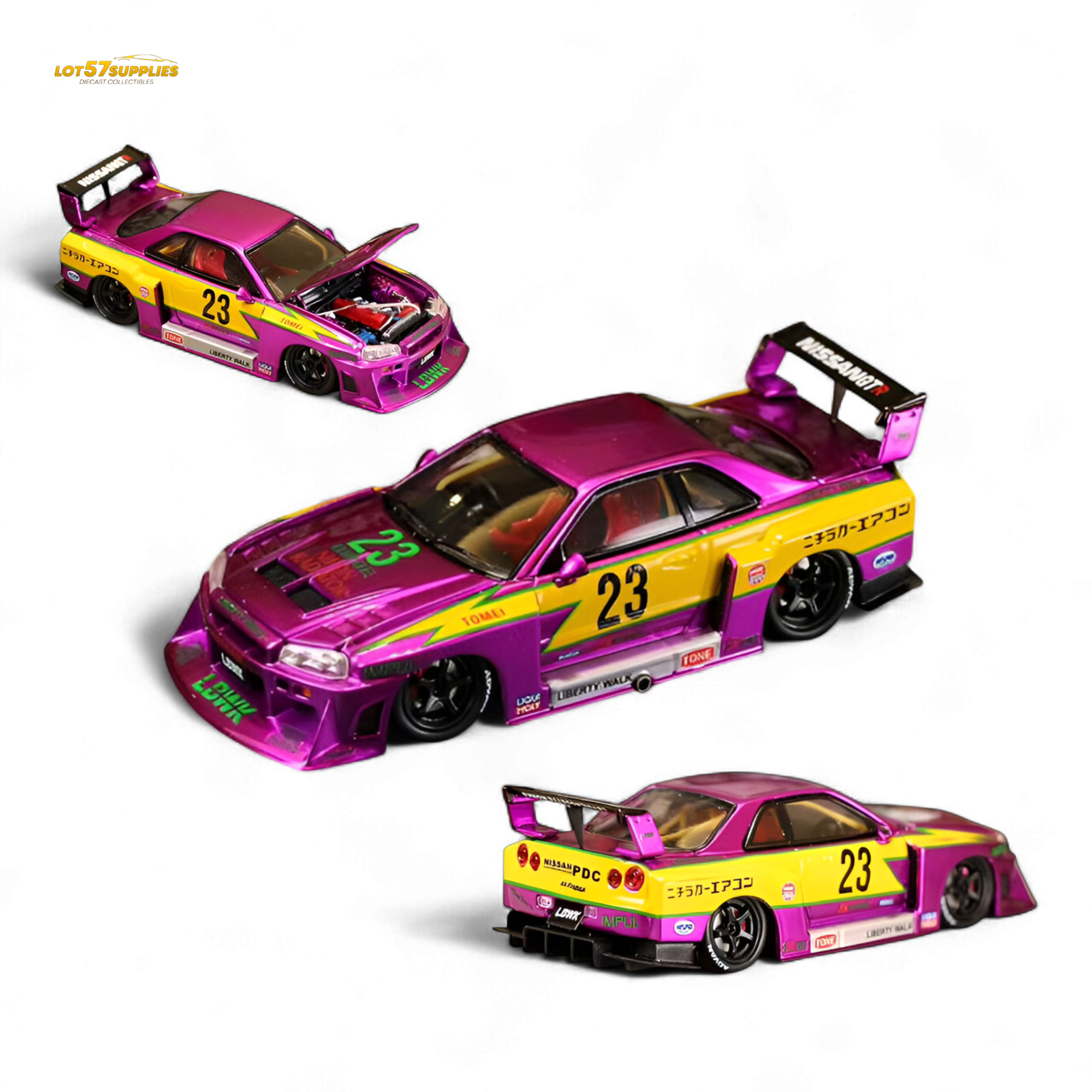 (Pre-Order) Street Weapon LBWK ER34 - Chromed Purple Special Edition - 1:64 Main image