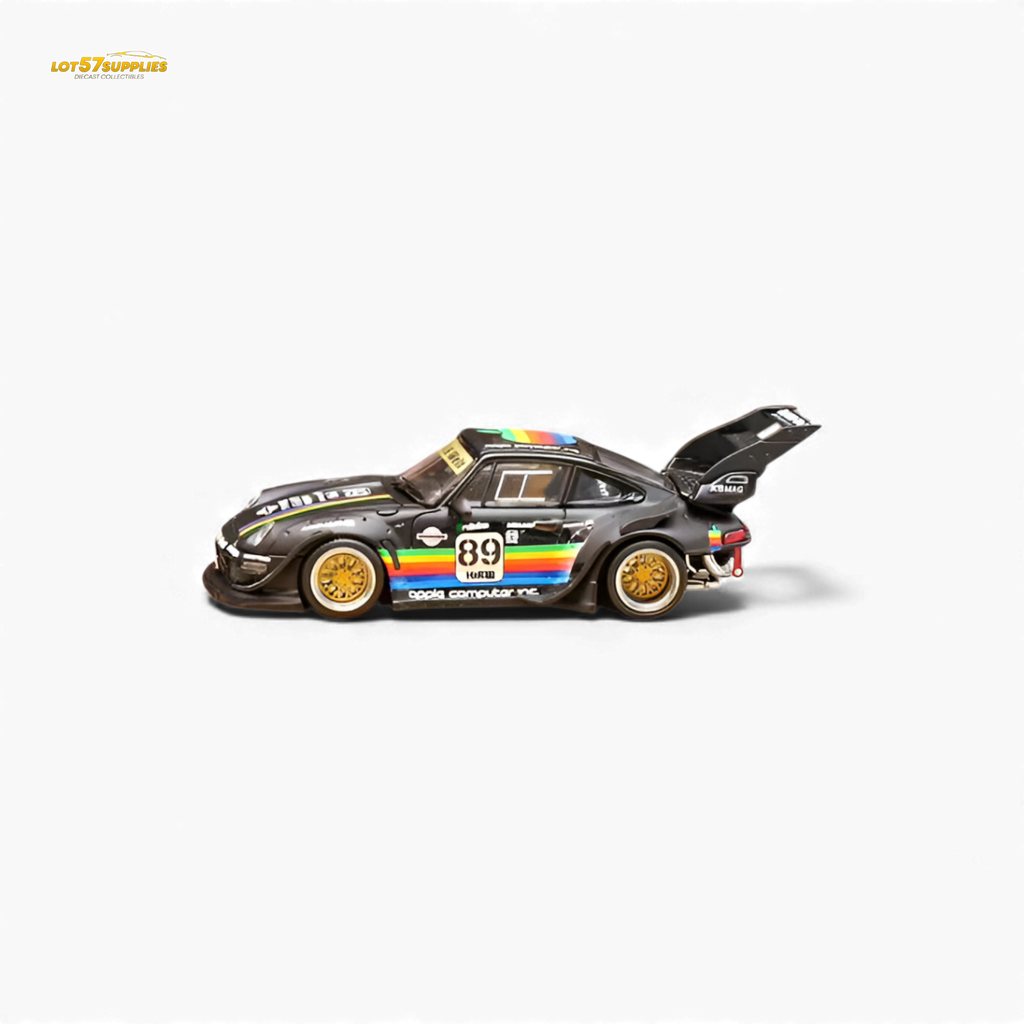 (Pre-Order) Street Weapon RWB 993 - Matte Black Apple Livery - High Tail 1:64