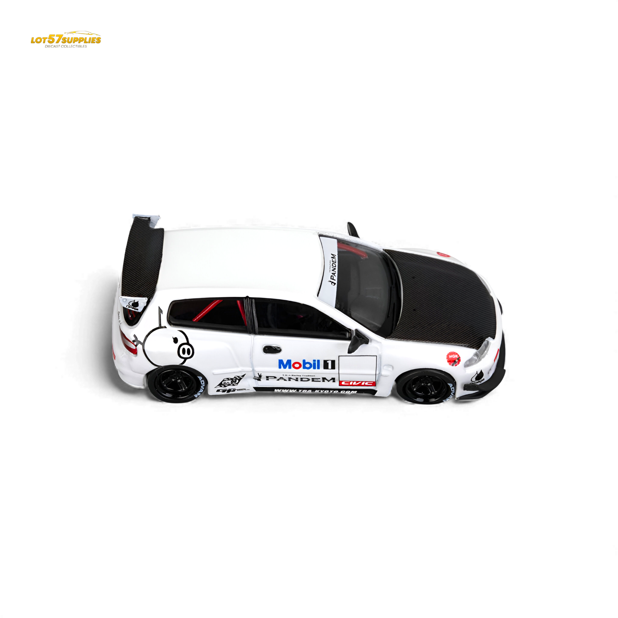 (Pre-Order) Et Model Civic EG6 - Mobil 1# Livery Carbon Cover 1:64