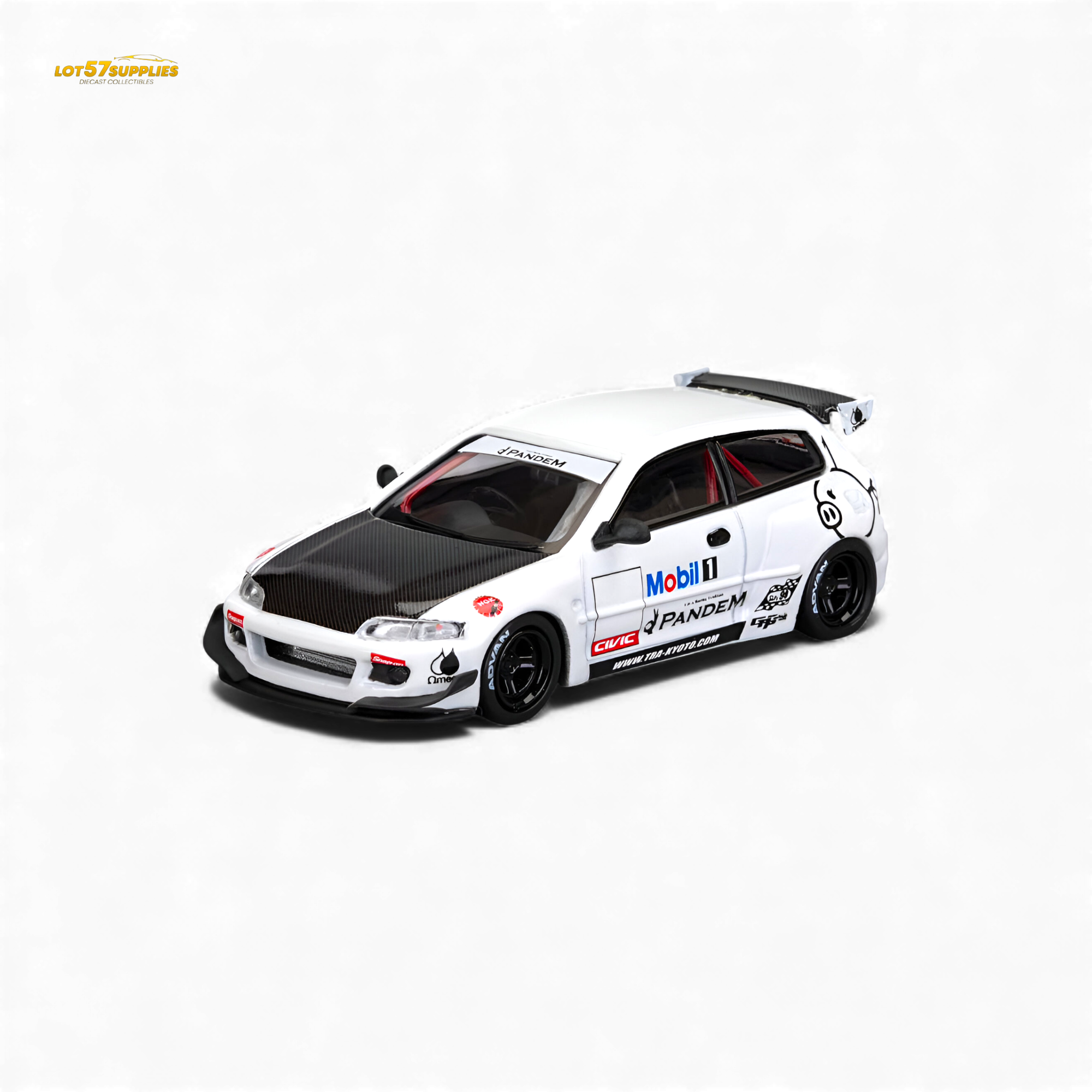 (Pre-Order) Et Model Civic EG6 - Mobil 1# Livery Carbon Cover 1:64