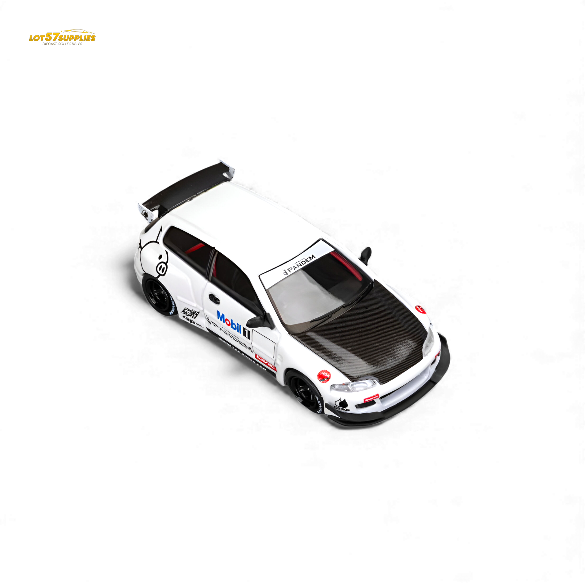 (Pre-Order) Et Model Civic EG6 - Mobil 1# Livery Carbon Cover 1:64