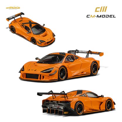 (Pre-Order) CM Model McLaren 720SGT3X - Papaya Orange 1:64