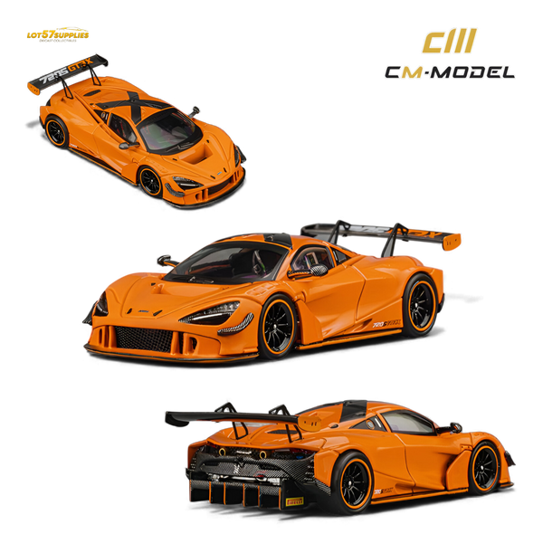 (Pre-Order) CM Model McLaren 720SGT3X - Papaya Orange 1:64