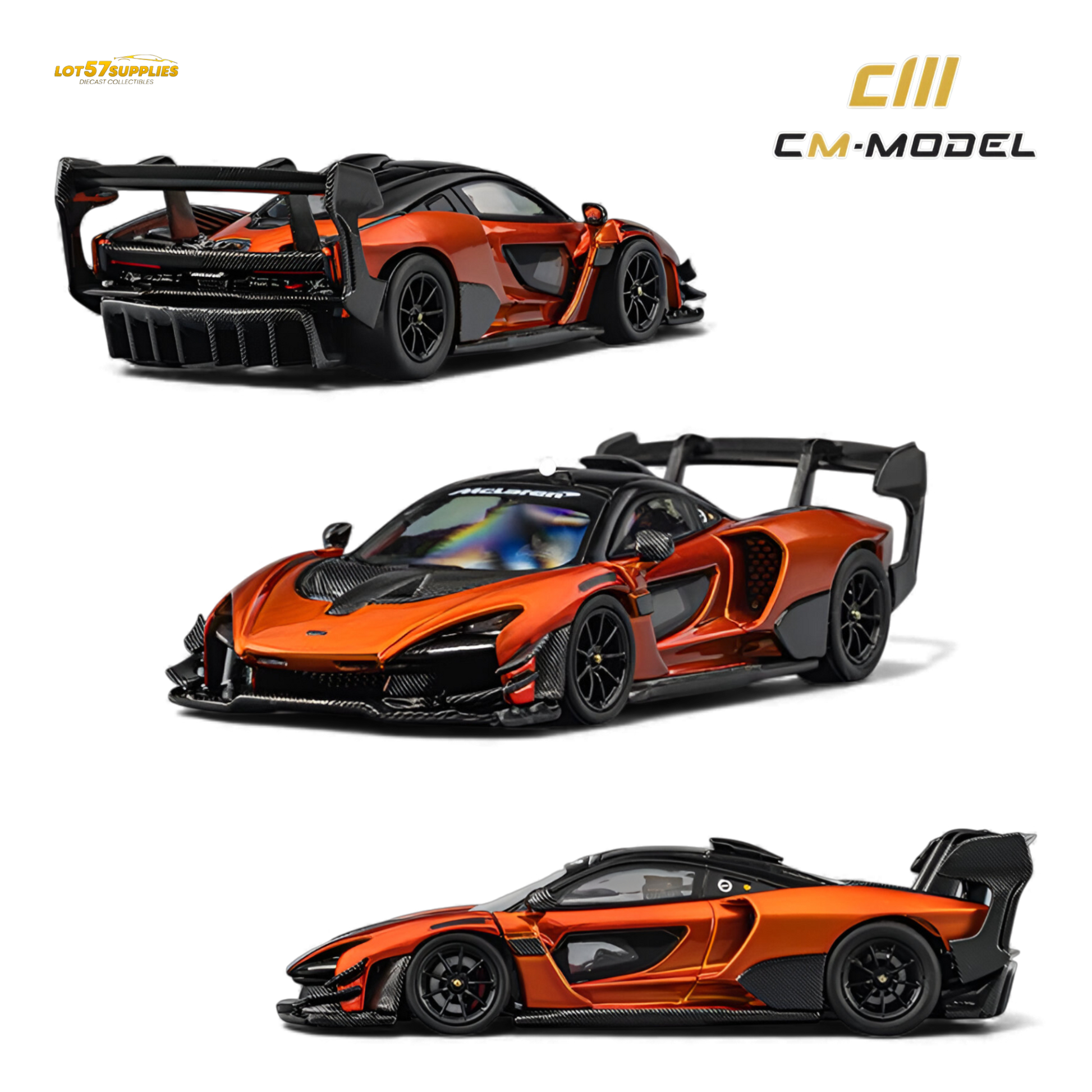 (Pre-Order) CM Model McLaren Senna GTR - Volcano Orange 1:64
