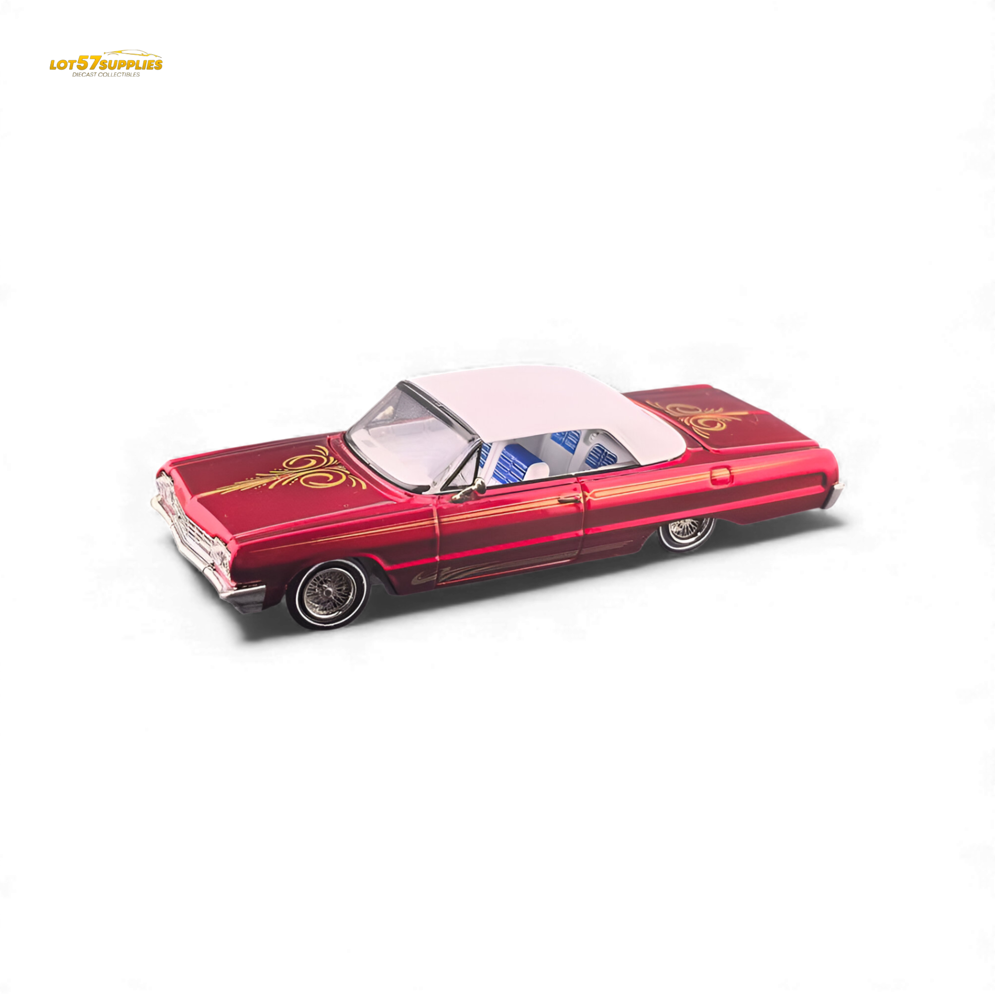 (Pre-Order) Fine Works64 Chevrolet Impala - Transparent Red Ordinary - 1:64
