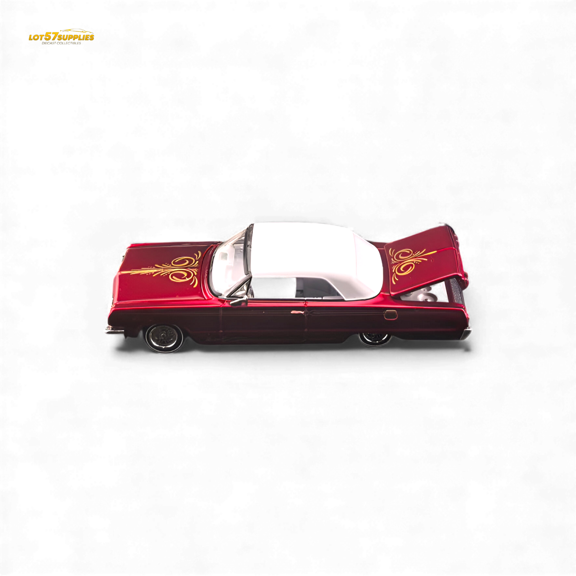 (Pre-Order) Fine Works64 Chevrolet Impala - Transparent Red Ordinary - 1:64