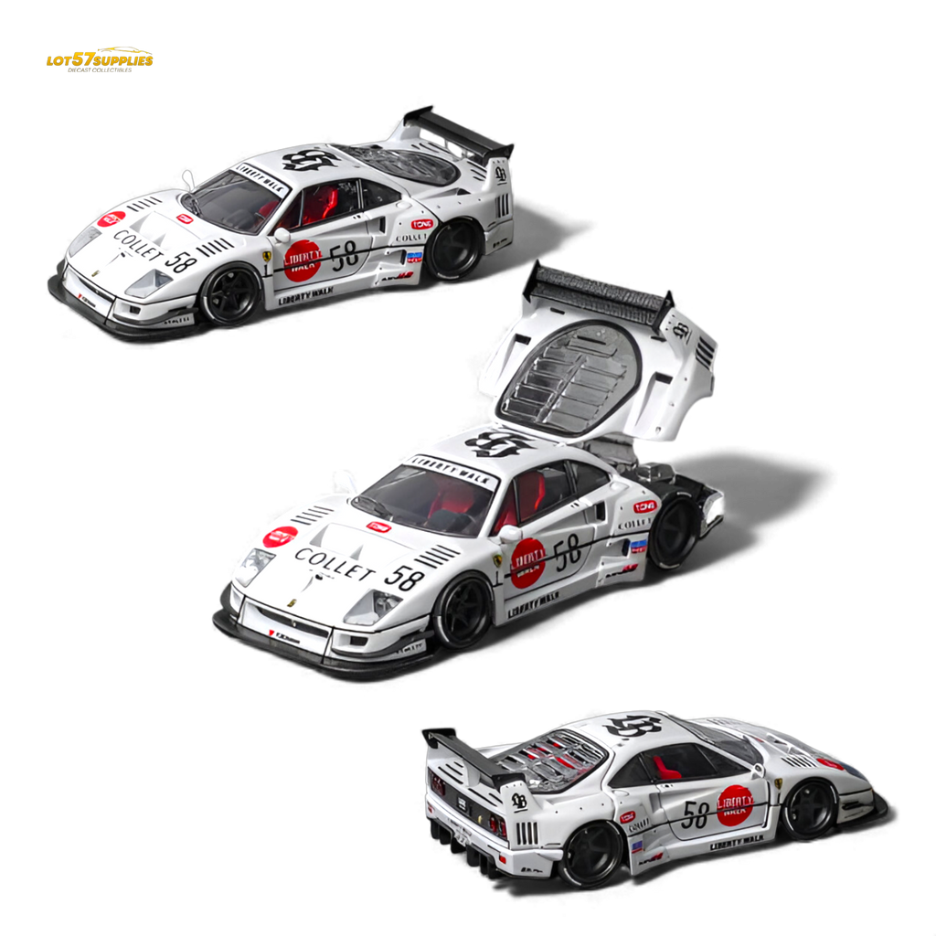 (Pre-Order) Star Models Ferrari F40 LB-Works - White Collet 58# 1:64
