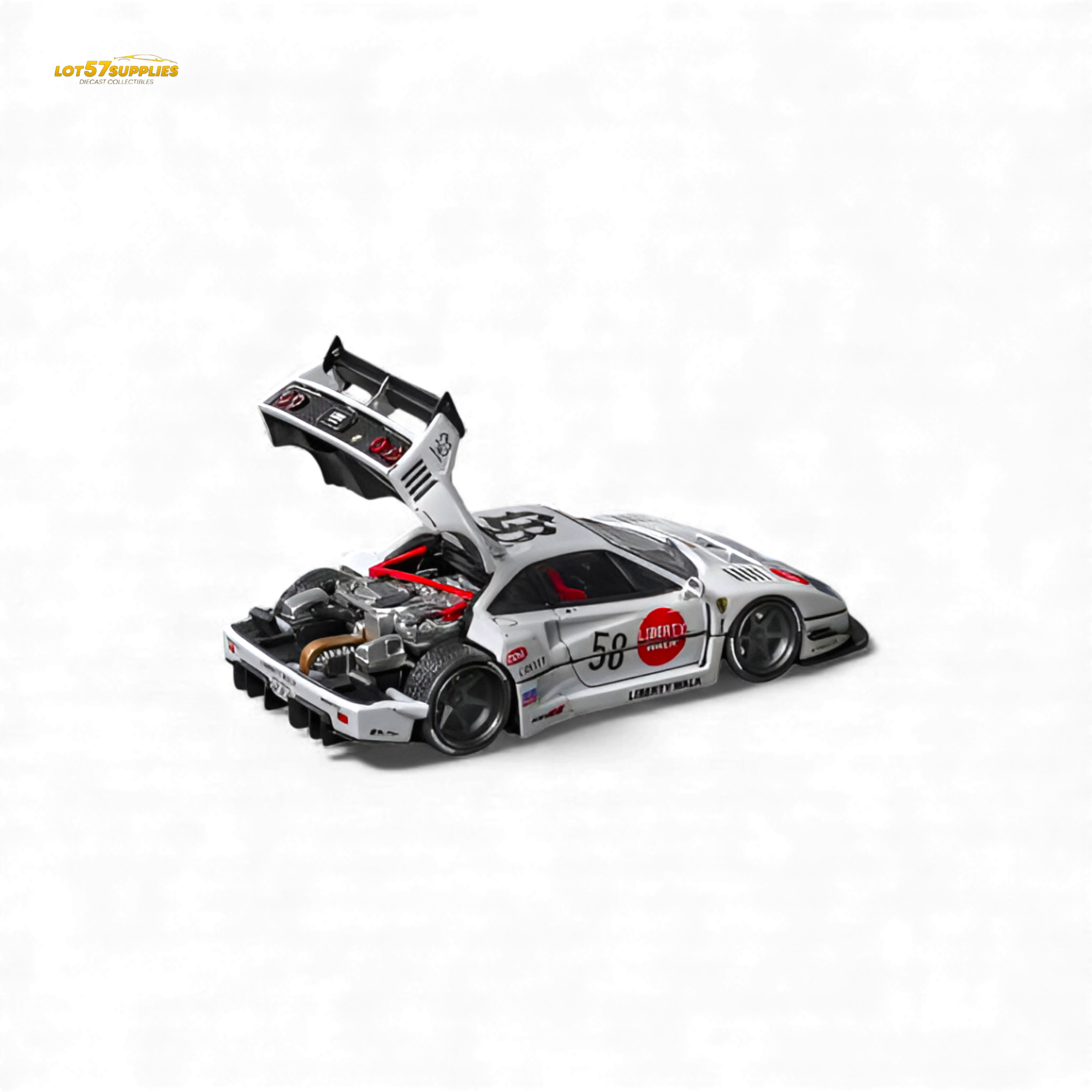 (Pre-Order) Star Models Ferrari F40 LB-Works - White Collet 58# 1:64