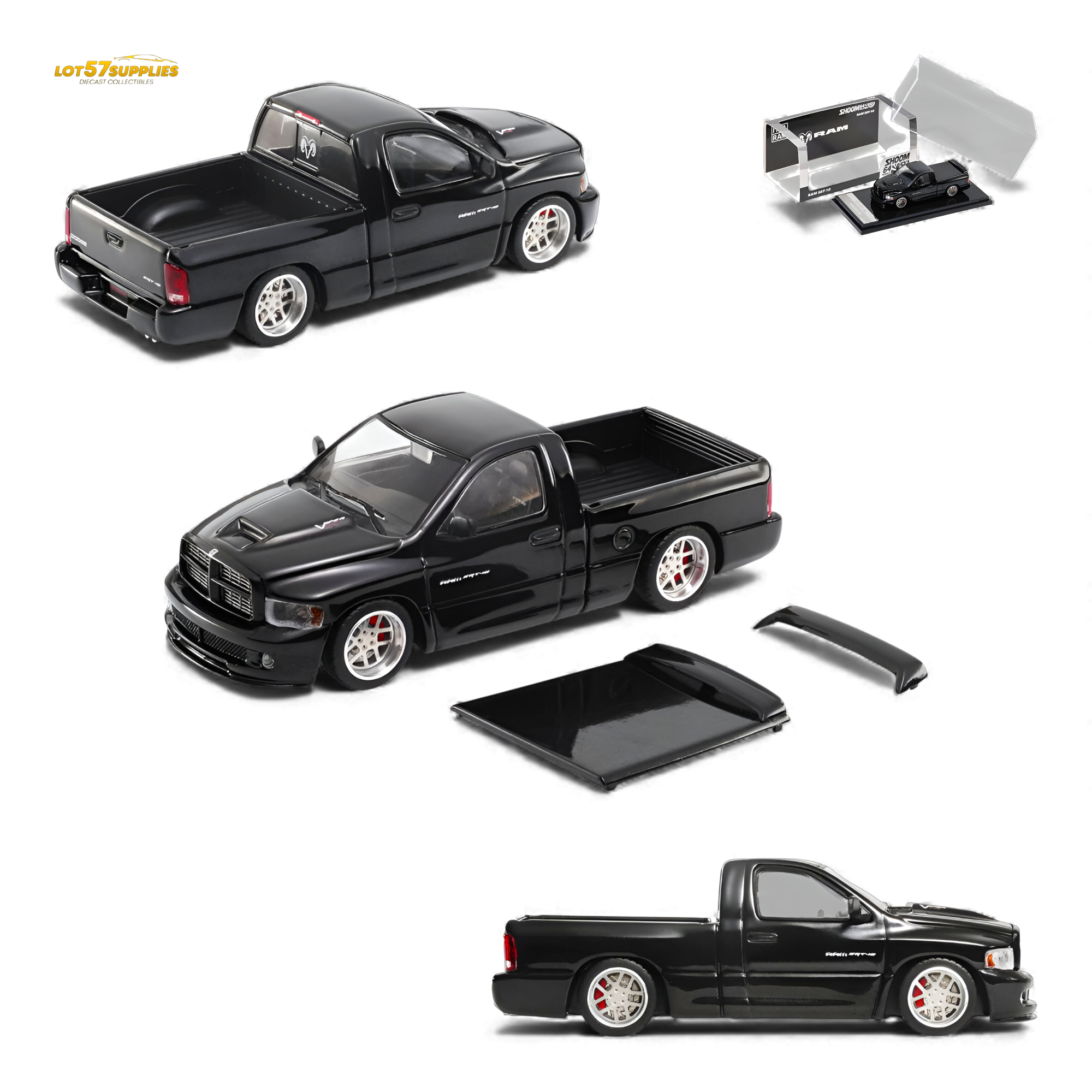 (Pre-Order) GCD Dodge RAM SRT-10 - Black (LHD) 1:64 Main image