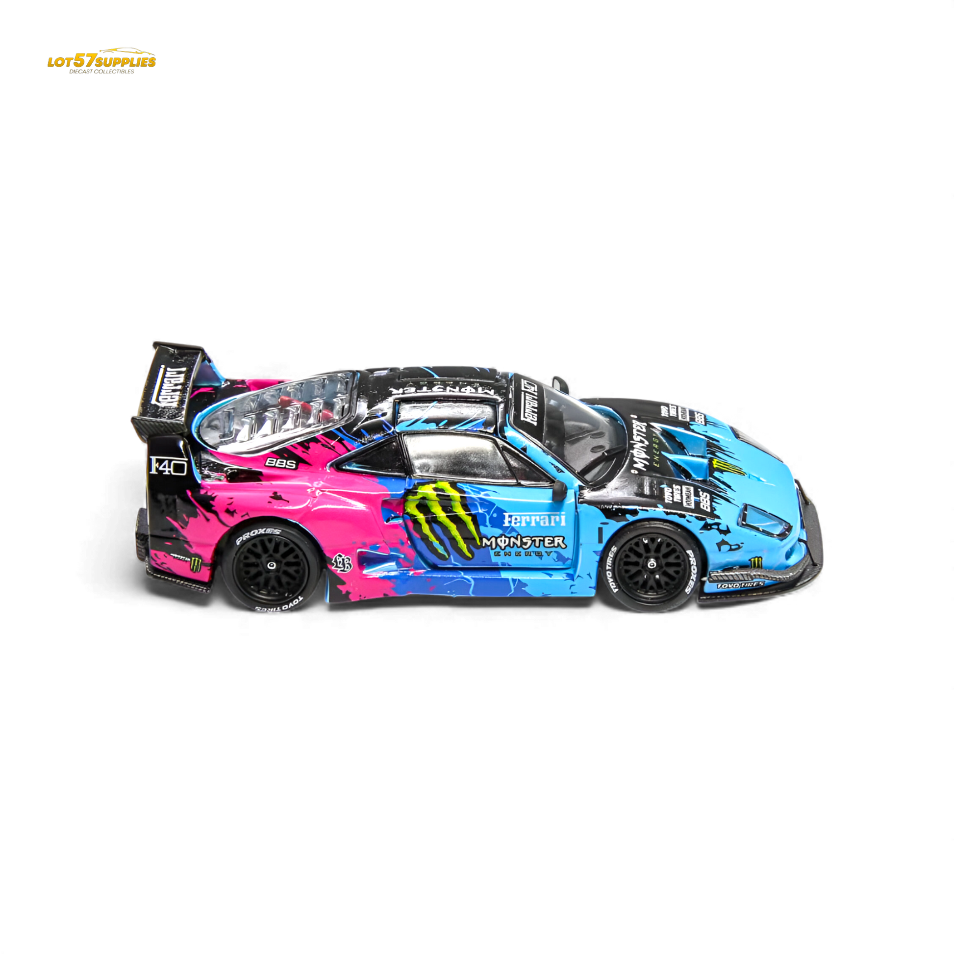 デーモンキングオート　LBWK フェラーリＦ４０モンスター Preorder) Demon King Auto 1:64 LBWK F40 Monster Livery DKA-060