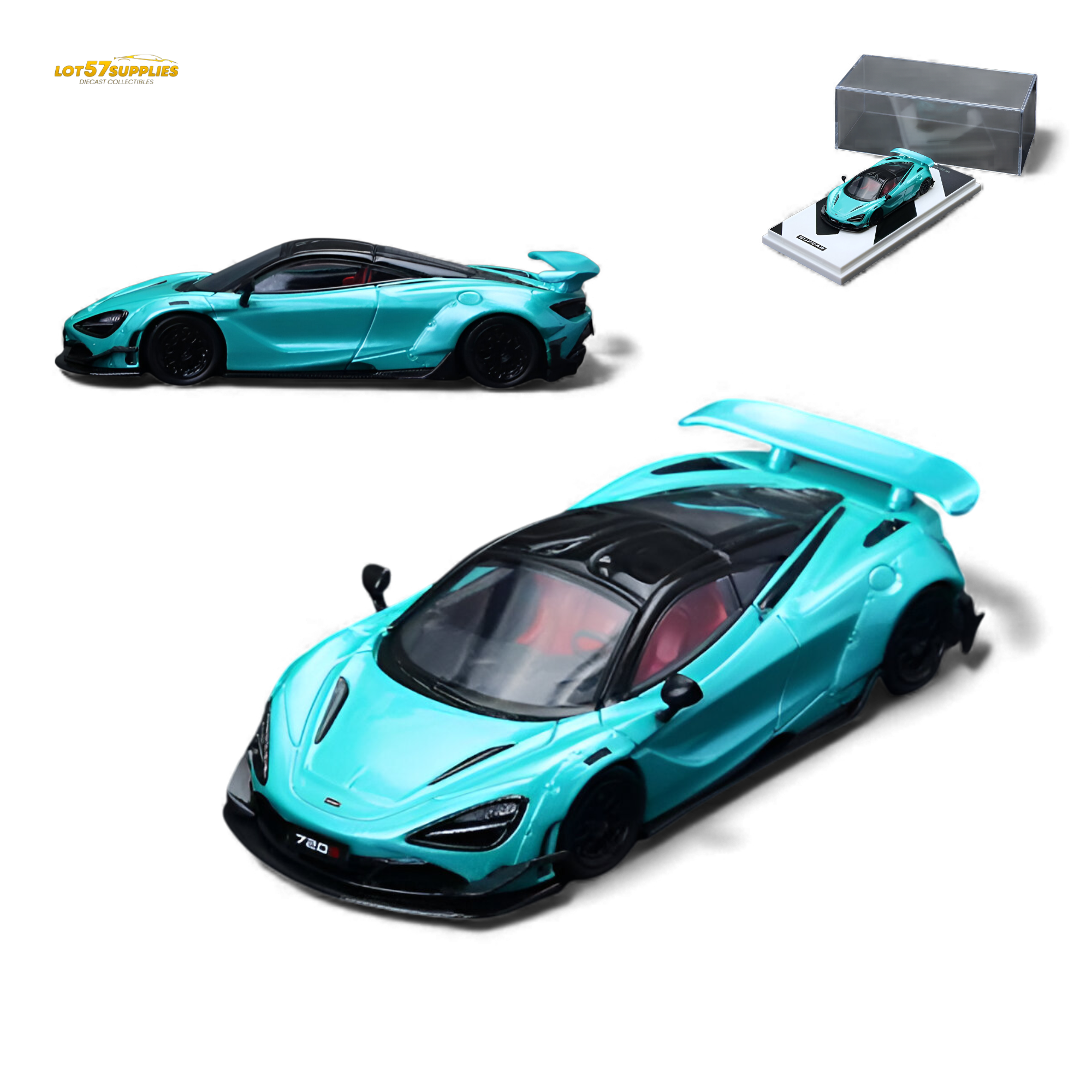 (Pre-Order) SC McLaren 720S - Cyan Blue 1:64