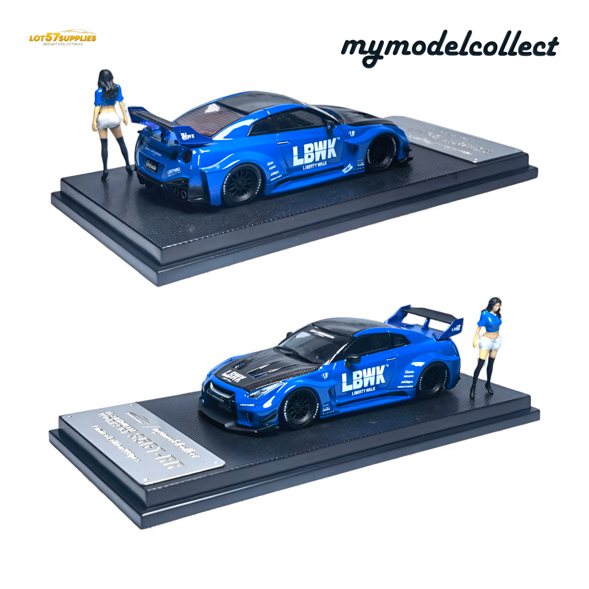 (Pre-Order) MC LB GTR R35 GT - Blue Carbon Fiber Cover Paint 1:64 Main image