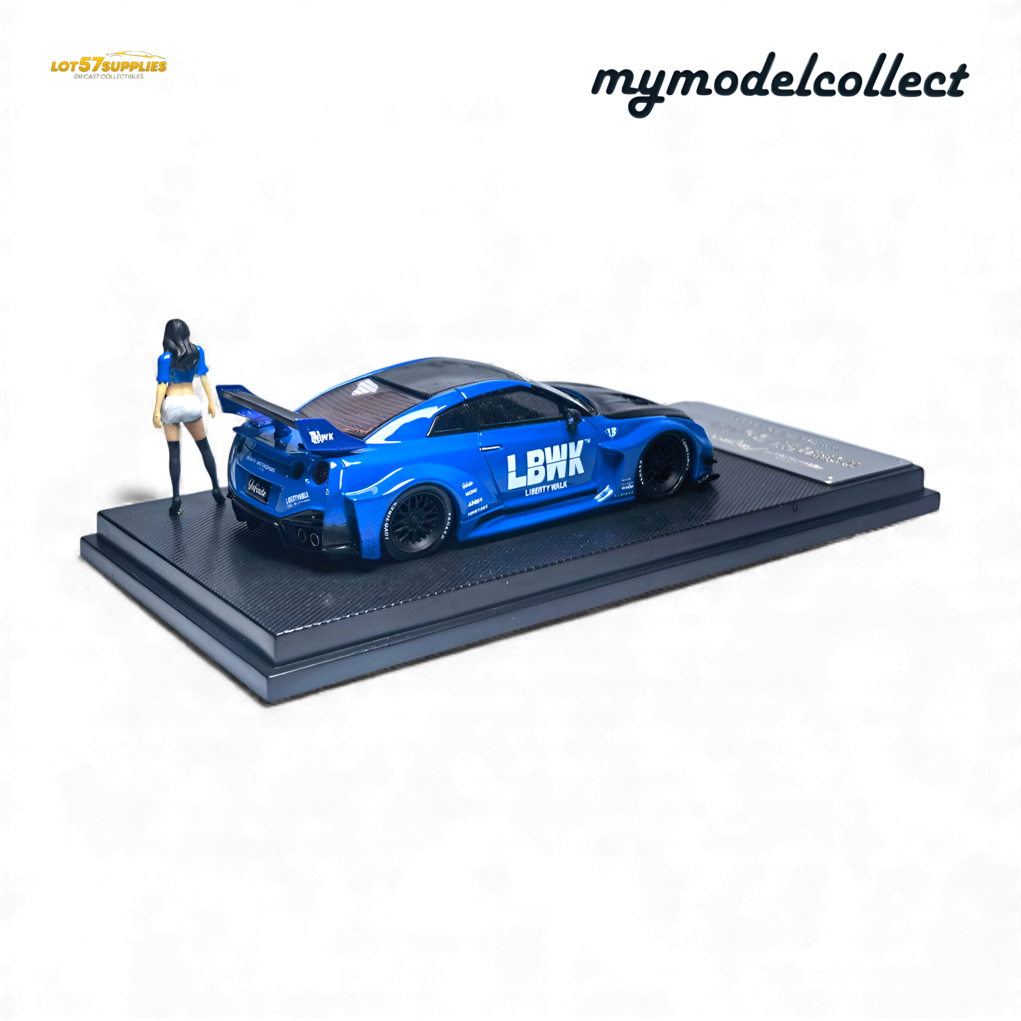 (Pre-Order) MC LB GTR R35 GT - Blue Carbon Fiber Cover Paint 1:64