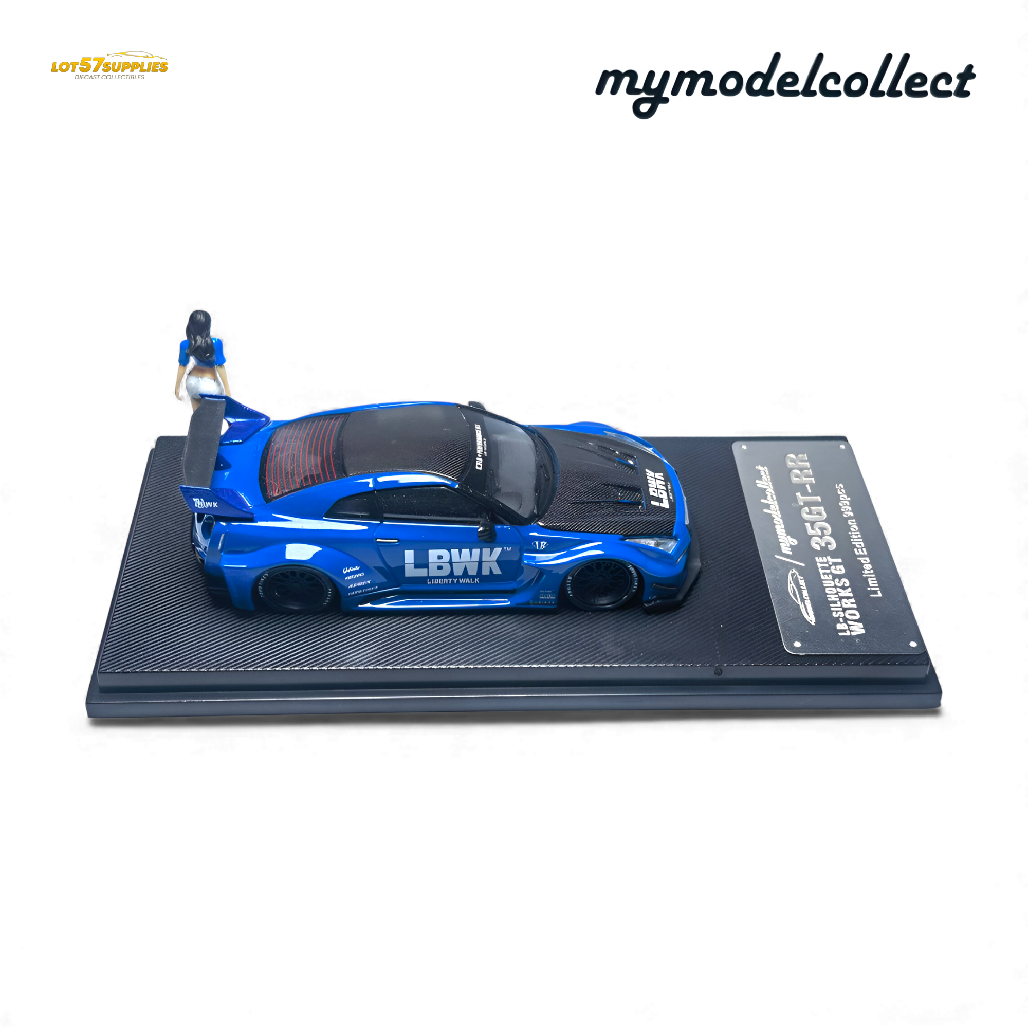 (Pre-Order) MC LB GTR R35 GT - Blue Carbon Fiber Cover Paint 1:64