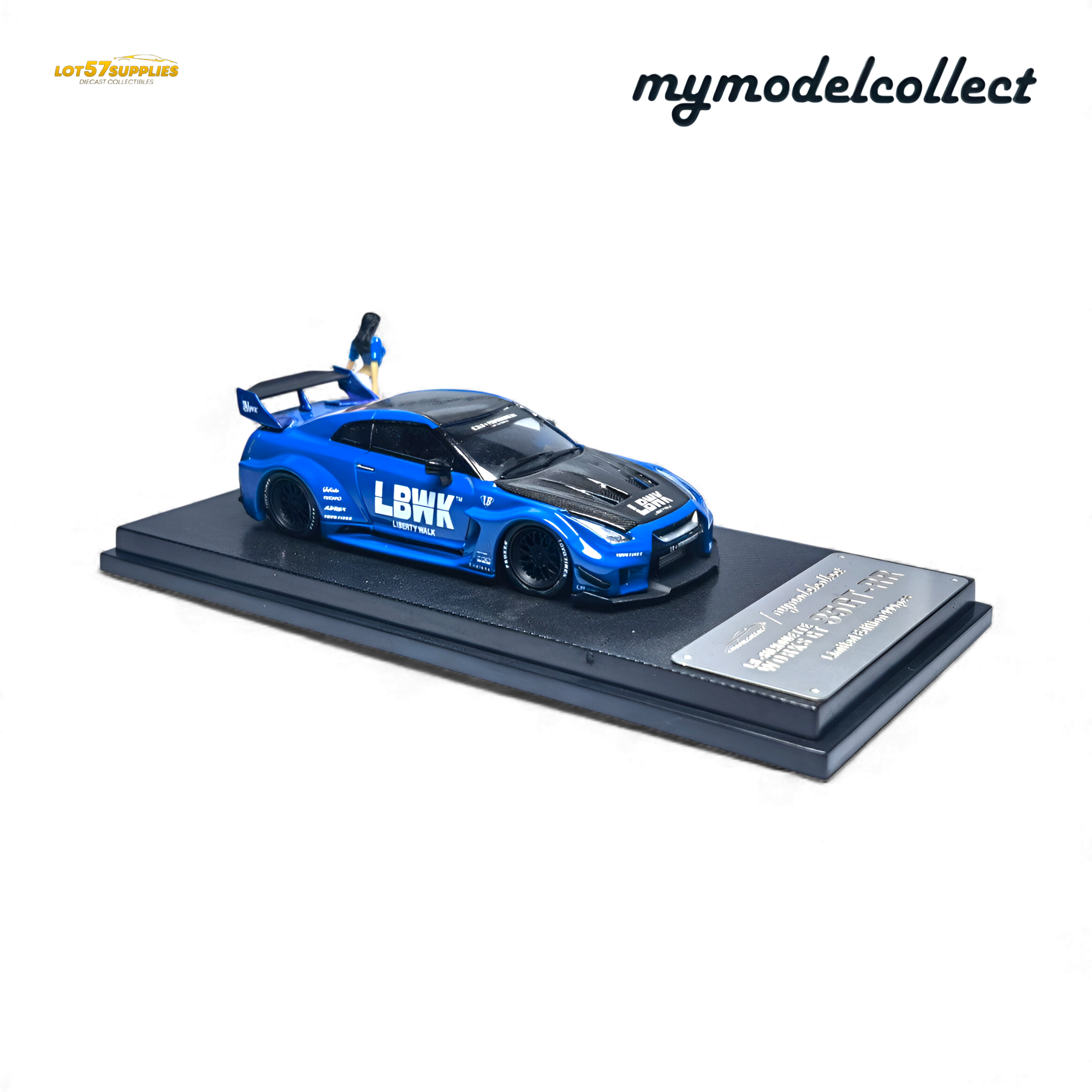 (Pre-Order) MC LB GTR R35 GT - Blue Carbon Fiber Cover Paint 1:64
