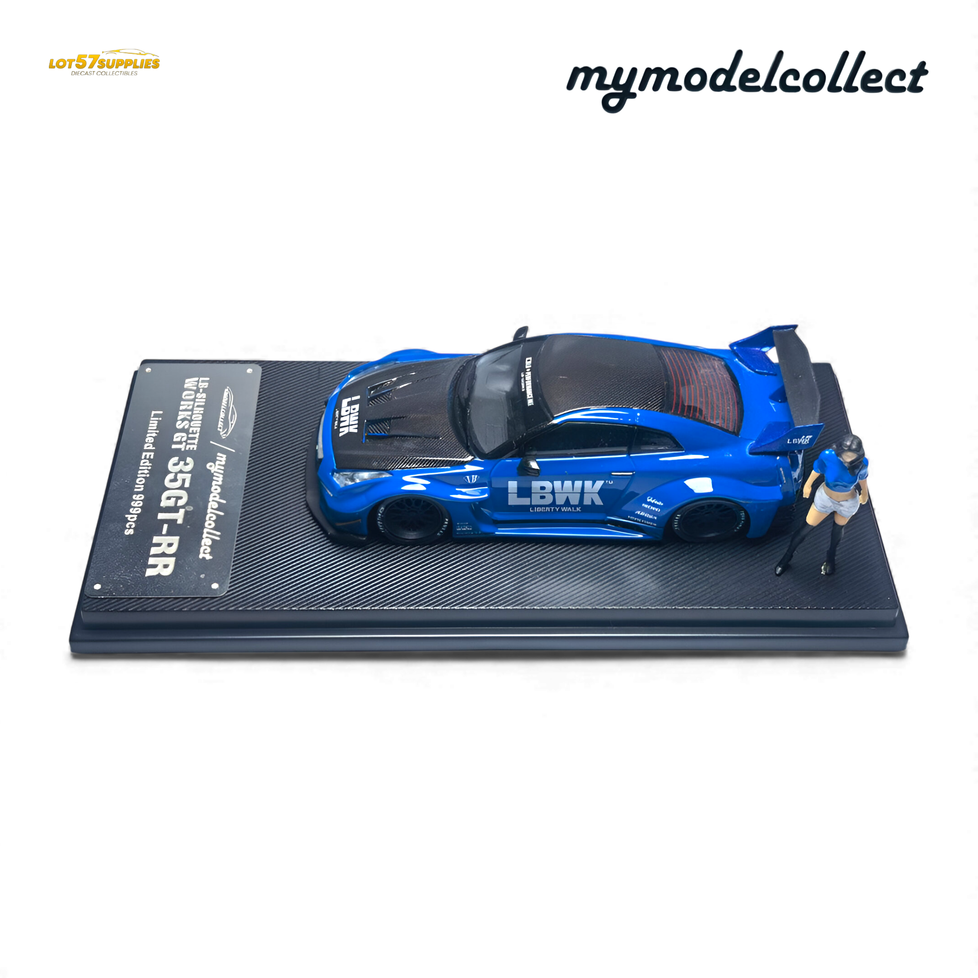 (Pre-Order) MC LB GTR R35 GT - Blue Carbon Fiber Cover Paint 1:64