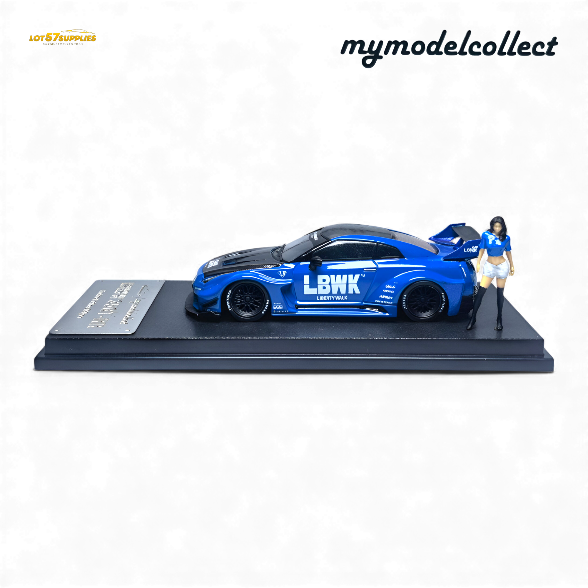 (Pre-Order) MC LB GTR R35 GT - Blue Carbon Fiber Cover Paint 1:64