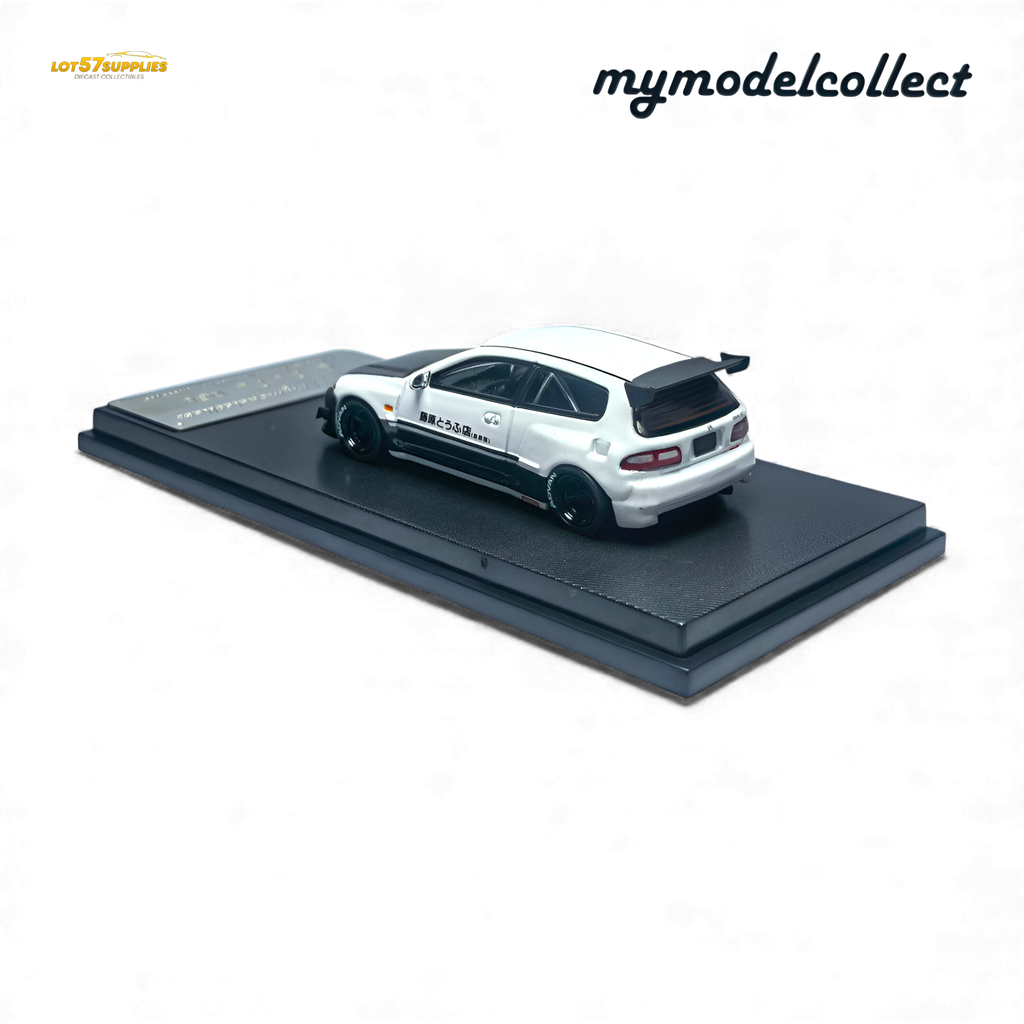 (Pre-Order) MC Civic EG6 - Fujiwara Tofu Shop White Carbon 1:64