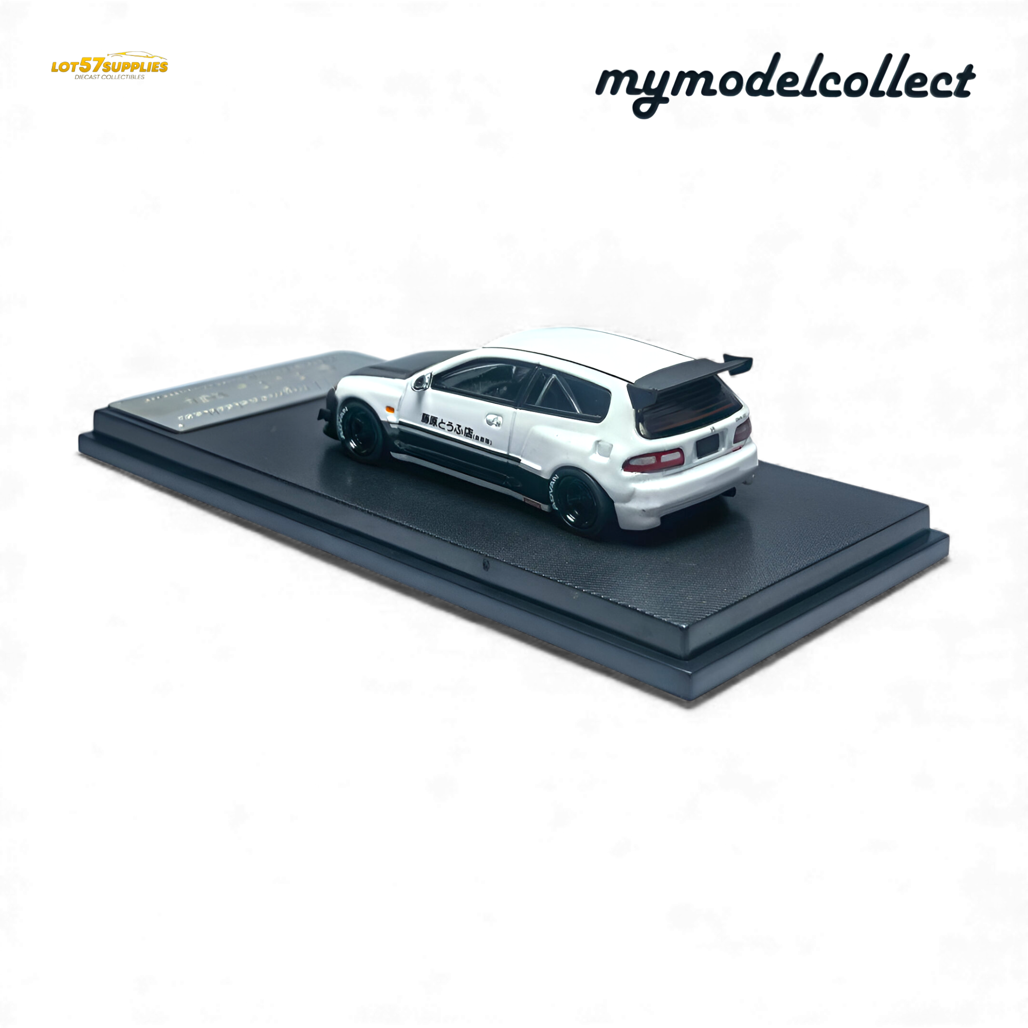 (Pre-Order) MC Civic EG6 - Fujiwara Tofu Shop White Carbon 1:64