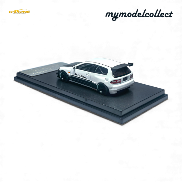 (Pre-Order) MC Civic EG6 - Fujiwara Tofu Shop White Carbon 1:64