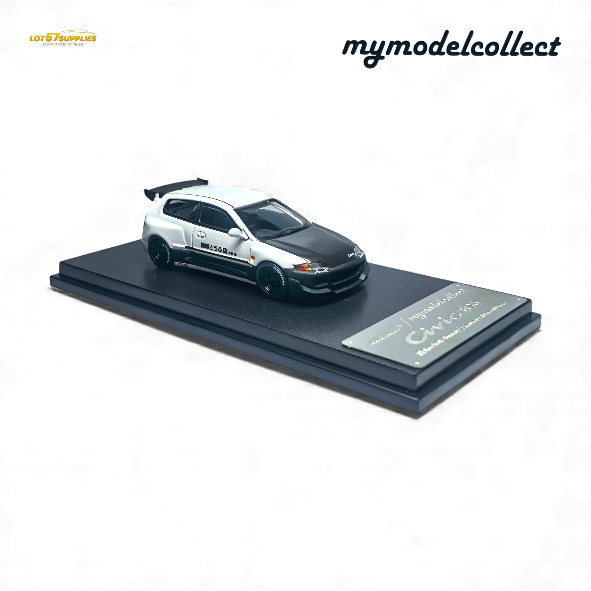 (Pre-Order) MC Civic EG6 - Fujiwara Tofu Shop White Carbon 1:64