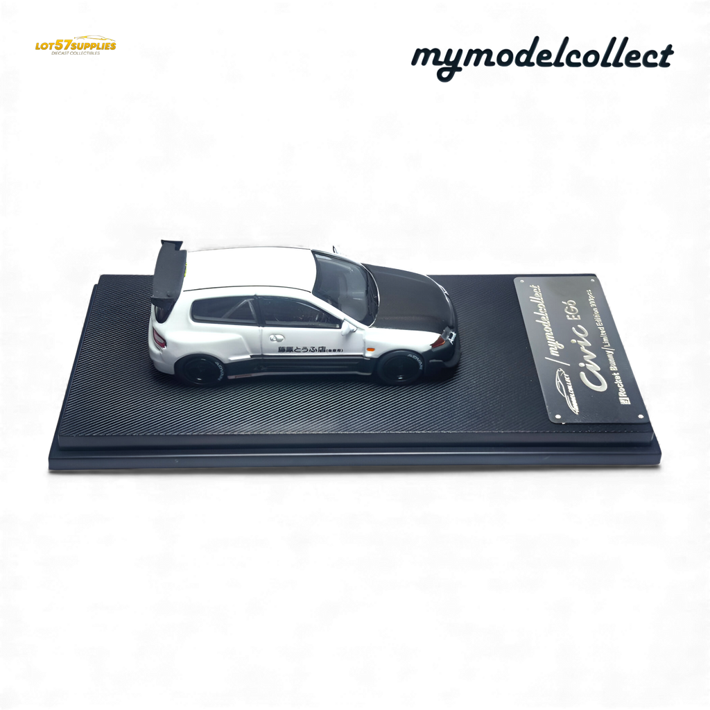 (Pre-Order) MC Civic EG6 - Fujiwara Tofu Shop White Carbon 1:64