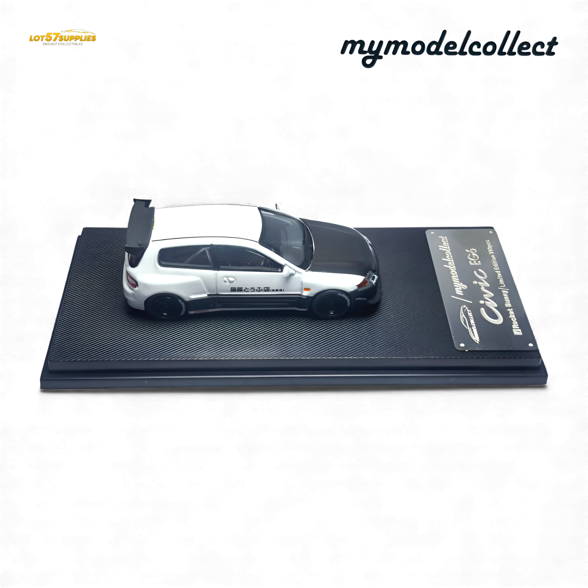 (Pre-Order) MC Civic EG6 - Fujiwara Tofu Shop White Carbon 1:64