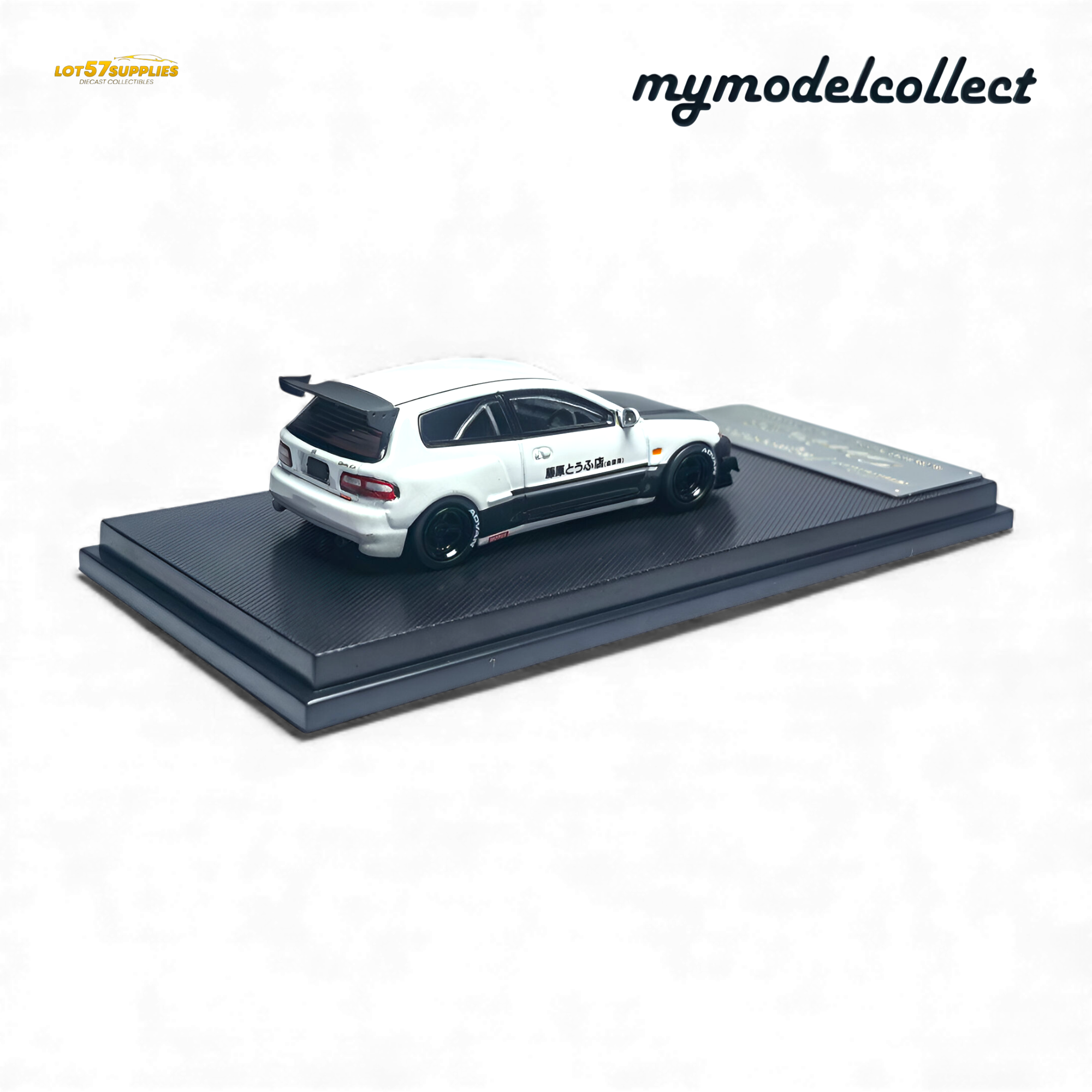 (Pre-Order) MC Civic EG6 - Fujiwara Tofu Shop White Carbon 1:64