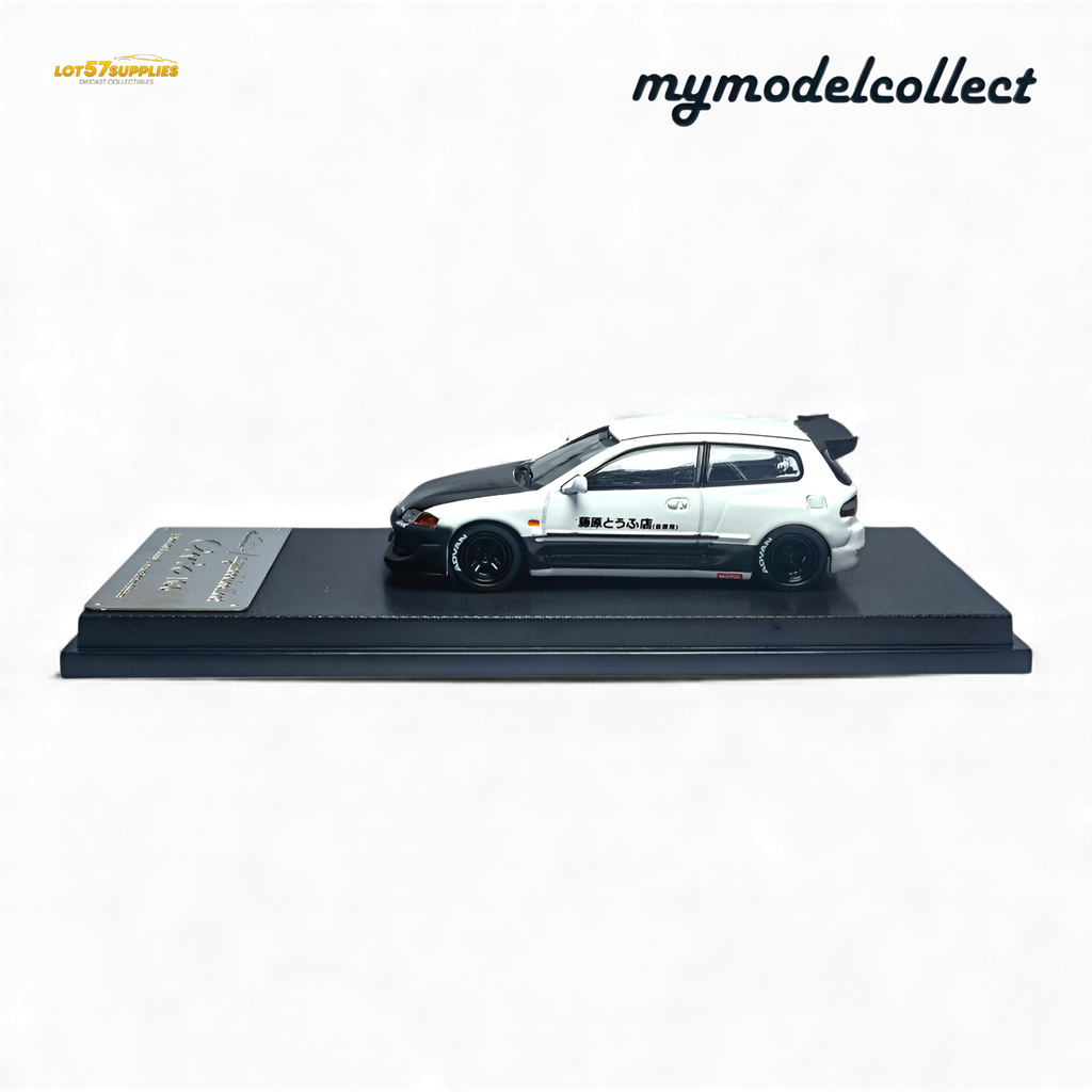 (Pre-Order) MC Civic EG6 - Fujiwara Tofu Shop White Carbon 1:64