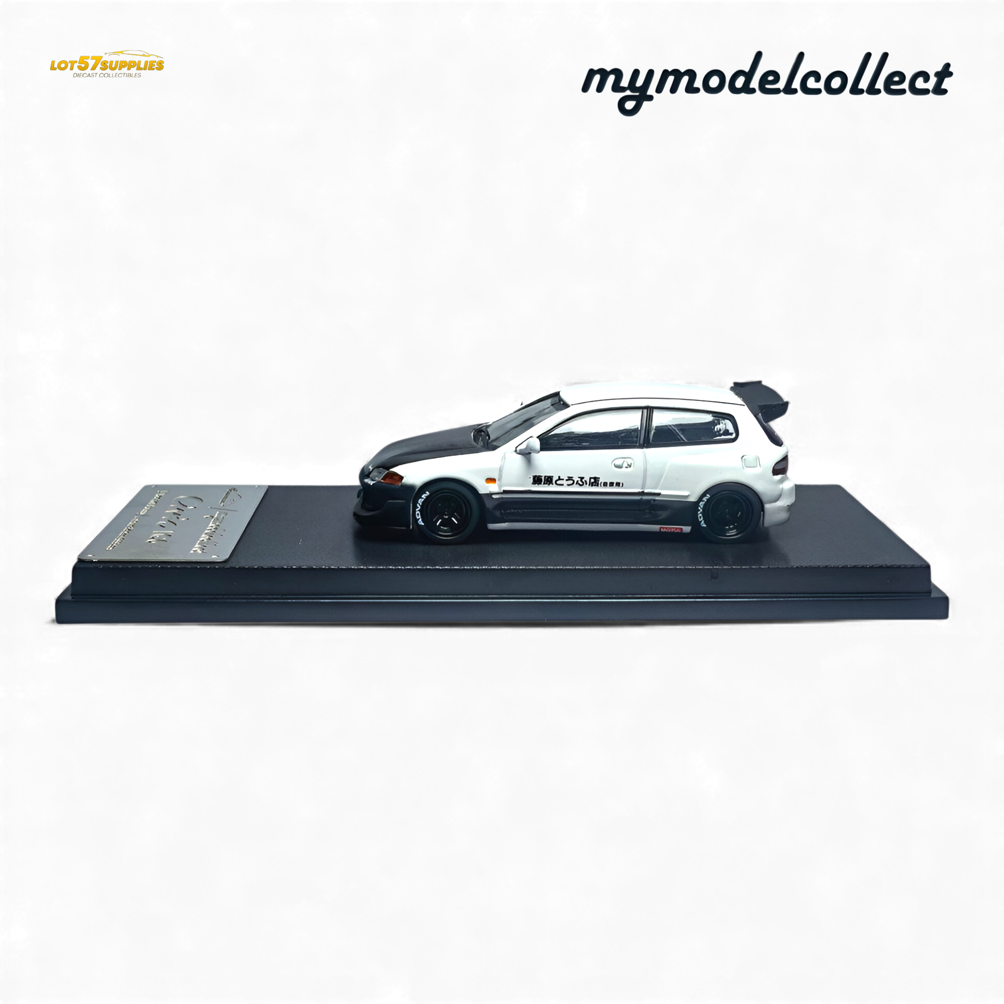 (Pre-Order) MC Civic EG6 - Fujiwara Tofu Shop White Carbon 1:64