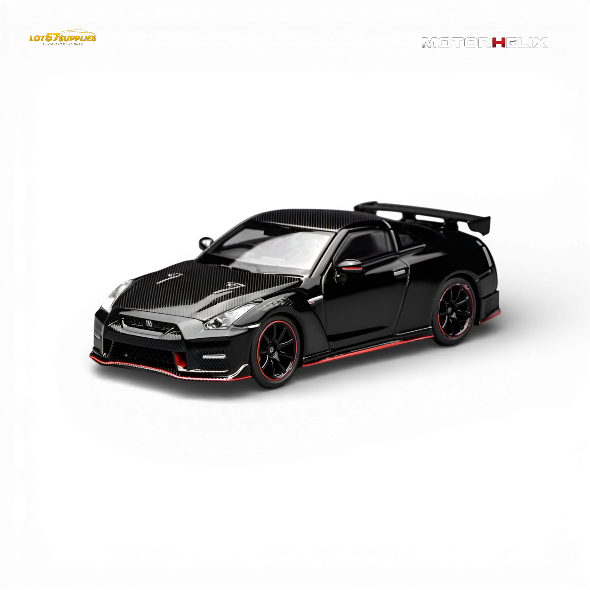 (Pre-Order) Motorhelix Nissan GT-R NISMO R35 Special Edition 2022 - Meteor Black Flake Pearl 1:64