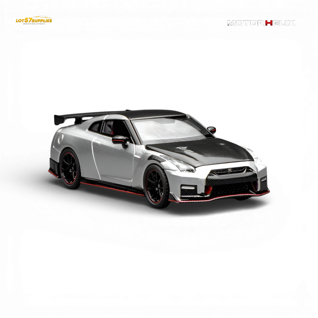 (Pre-Order) Motorhelix Nissan GT-R NISMO R35 Special Edition 2022 - Ultimate Metal Silver 1:64