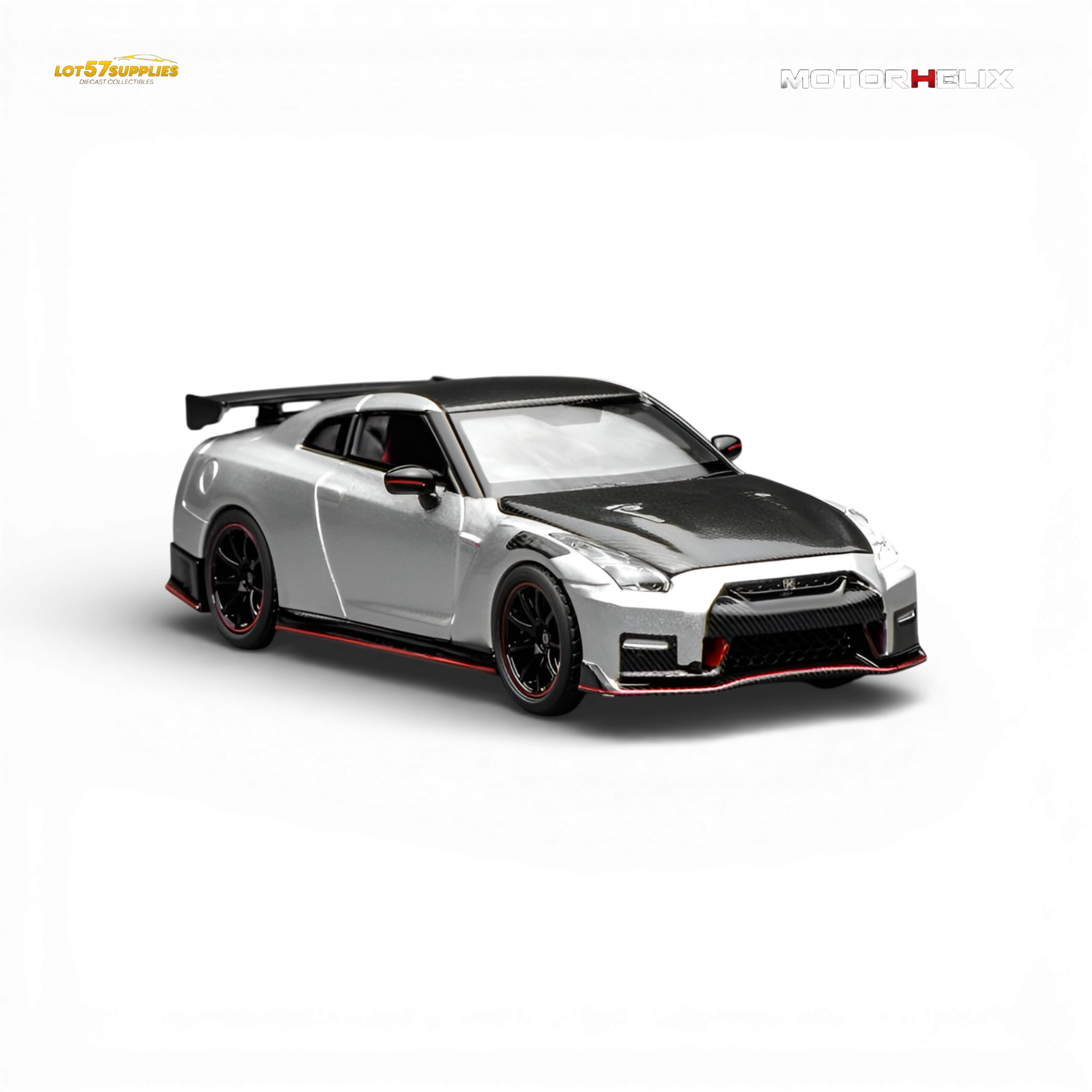 (Pre-Order) Motorhelix Nissan GT-R NISMO R35 Special Edition 2022 - Ultimate Metal Silver 1:64