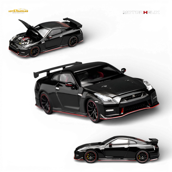 (Pre-Order) Motorhelix Nissan GT-R NISMO R35 Special Edition 2022 - Meteor Black Flake Pearl 1:64