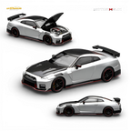 (Pre-Order) Motorhelix Nissan GT-R NISMO R35 Special Edition 2022 - Ultimate Metal Silver 1:64