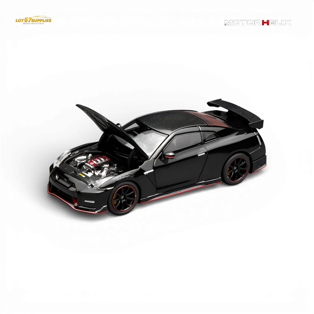 (Pre-Order) Motorhelix Nissan GT-R NISMO R35 Special Edition 2022 - Meteor Black Flake Pearl 1:64