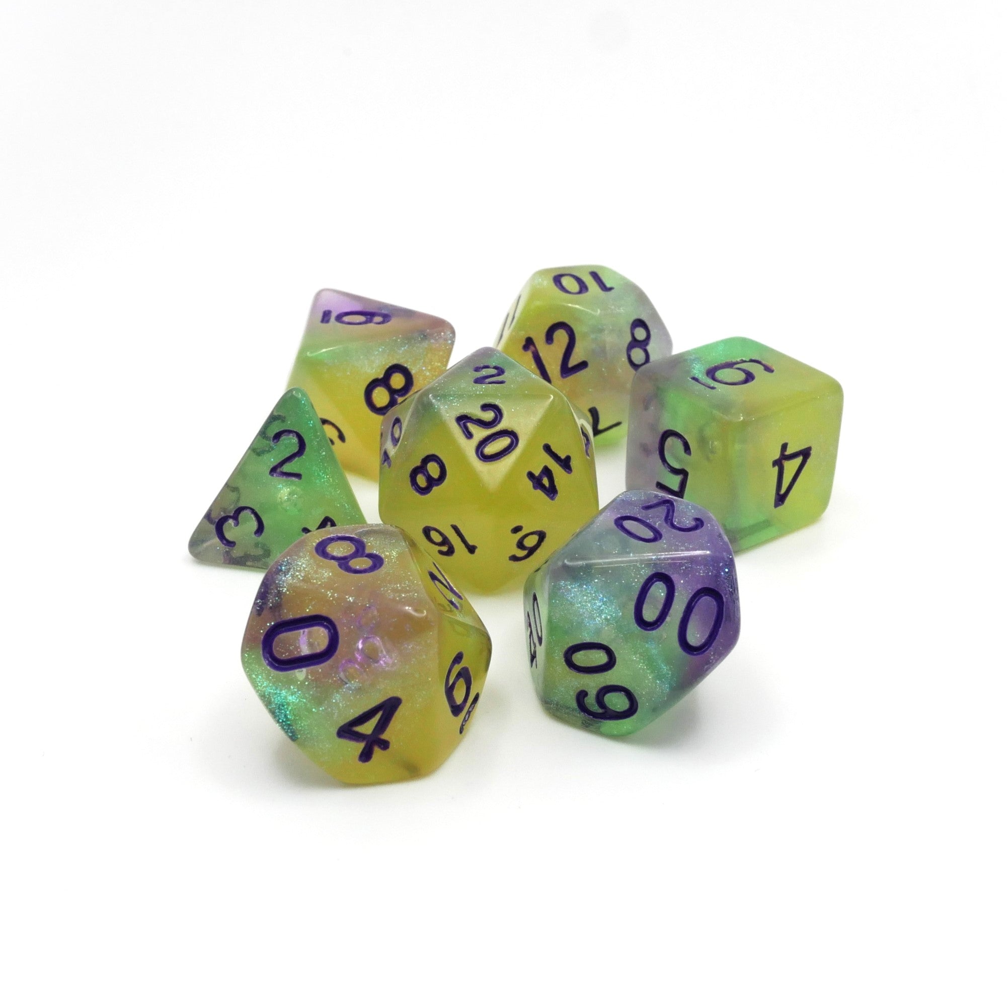 Witches' Living Brew - 7 Piece DnD Dice Set | Acrylic RPG Gaming Dice Main image