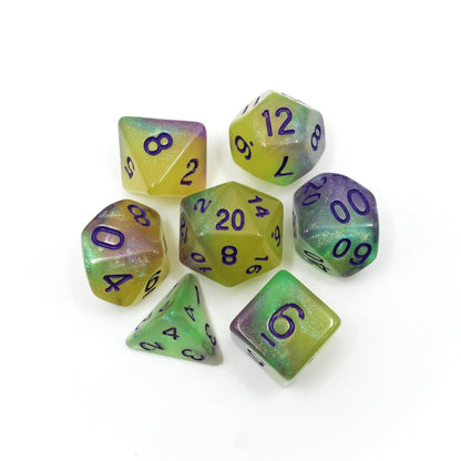 Witches' Living Brew - 7 Piece DnD Dice Set | Acrylic RPG Gaming Dice