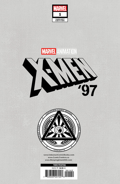 X-Men '97 #1 Unknown Comics Marvel Animation 3Rd Printing Exclusive Virgin Variant (06/26/2024) (08/07/2024) - Collectors World Toys