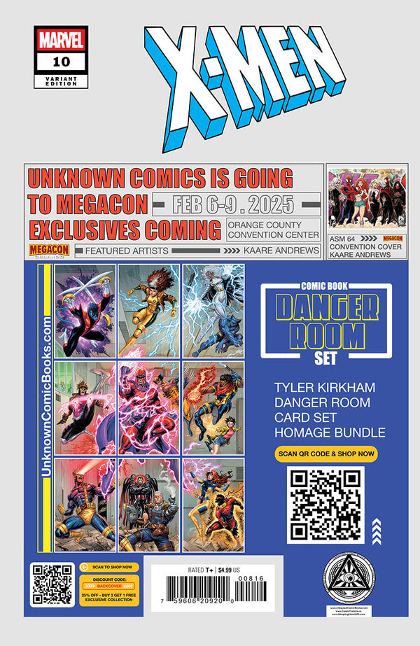 X-Men #10 Unknown Comics Kaare Andrews Exclusive Var (01/29/2025) - Collectors World Toys
