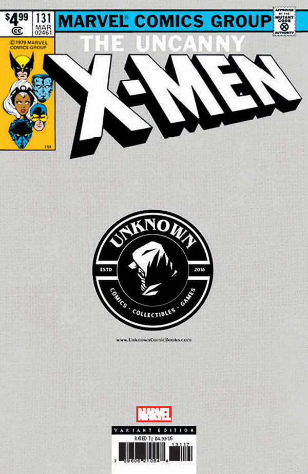 X-Men #131 Facsimile Unknown Comics Dan Panosian Exclusive Virgin Var (01/29/2025) - Collectors World Toys